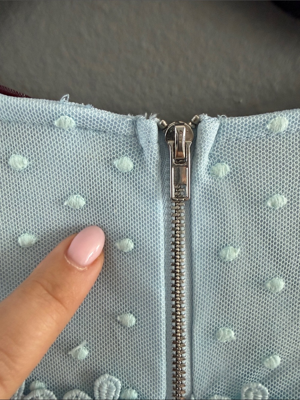 JessaKae Light Blue Lace Tiered Midi Dress - Picture 6 of 8